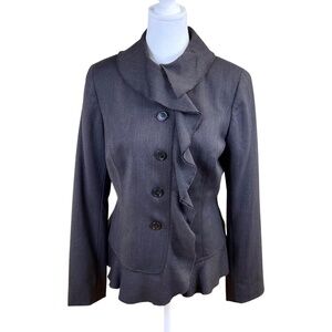 Doncaster Blazer Wool BrownTweed Ruffle (6)